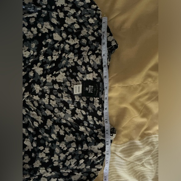 Billabong Button-Up Maxi Dress XS Black Floral Tie Waist Long Sleeve - Picture 11 of 12